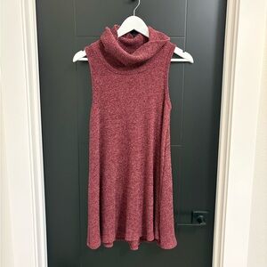 American Eagle Outfitters Sleeveless Cowl Neck Sweater - Red